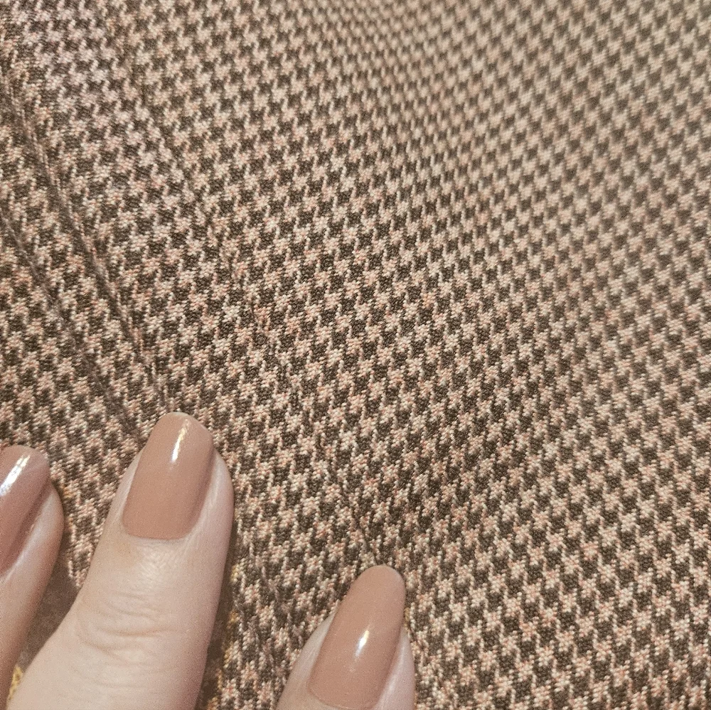The Limited Brown Microcheck Straight-Leg Trousers